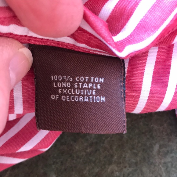 Tailorbyrd Red + White Striped Dress Shirt Large - Picture 6 of 6